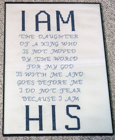 I AM HIS stitched by Stephanie Ison